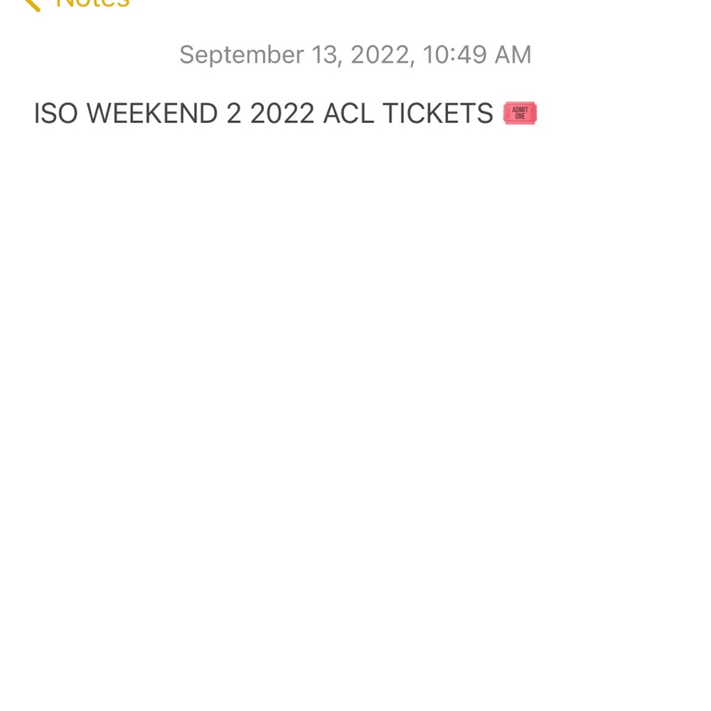 ISO WEEKEND 2 2022 ACL TICKETS